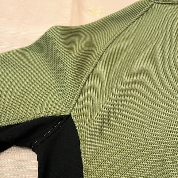 IZOD Perform X,Fleece Lined, 1/4 Zip Green & Black Pullover Size L - Picture 3 of 4